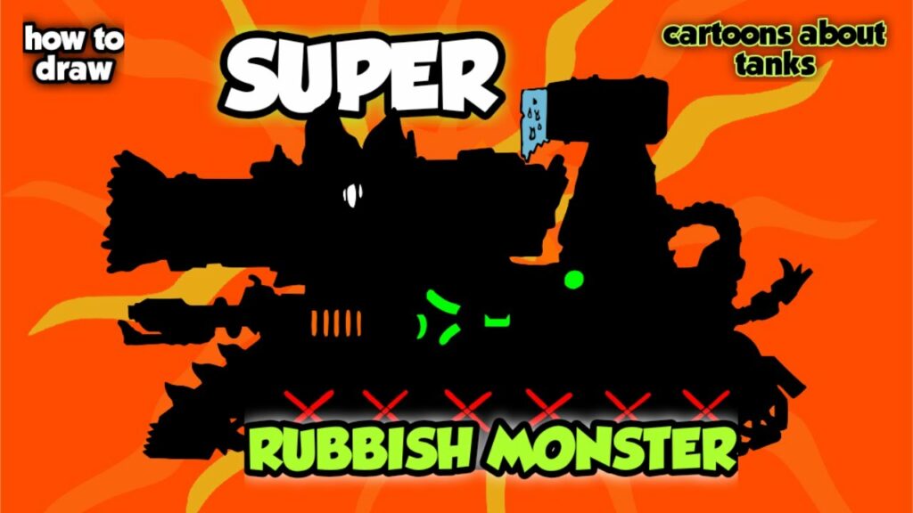 How To Draw Cartoon Tank Super Rubbish Monster | HomeAnimations - Cartoons  About Tanks - Epic Heroes Entertainment Movies Toys TV Video Games News Art