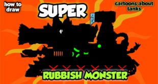 How To Draw Cartoon Tank Super Rubbish Monster | HomeAnimations - Cartoons About Tanks