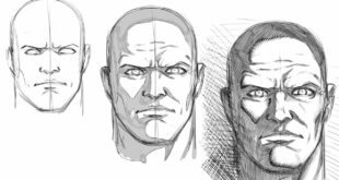How to Shade a Face for COMICS ( Single Point Light )