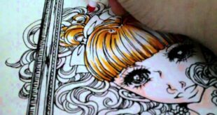 How to draw manga: Coloring hair with Crayolas