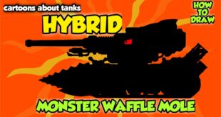 How To Draw Cartoon Tank Hybrid Mole Waffentrager | HomeAnimations - Cartoons About Tanks