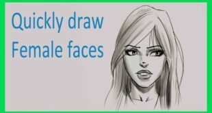 How to draw a female face - Quick method for comics, manga, or realism