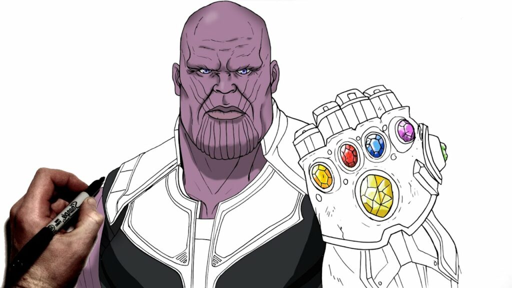 Thanos  The Infinity Gauntlet  Oversized Sketch Card  Amas  PosterSpy