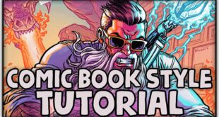 Comic Book Art Style Process Tutorial - Super Easy!