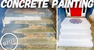 DIY FRONT STAIR TRANSFORMATION // How To Paint Concrete