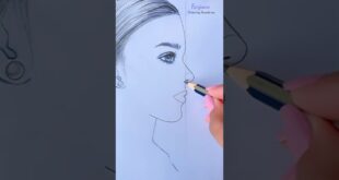 Easy Way to Draw side face of  a girl || Satisfying Creative Art