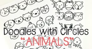 How to Draw Kawaii Animal Doodles | Doodles with Circles