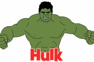 How to draw Hulk from The Avengers Marvel step by step easy drawing