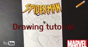 How to draw Marvel Superheroes (Spider-Man) how to draw spiderman,how to draw spiderman step by step