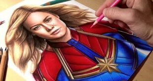 Drawing Captain Marvel - Brie Larson