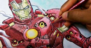 Drawing Iron Man from Marvel Comics
