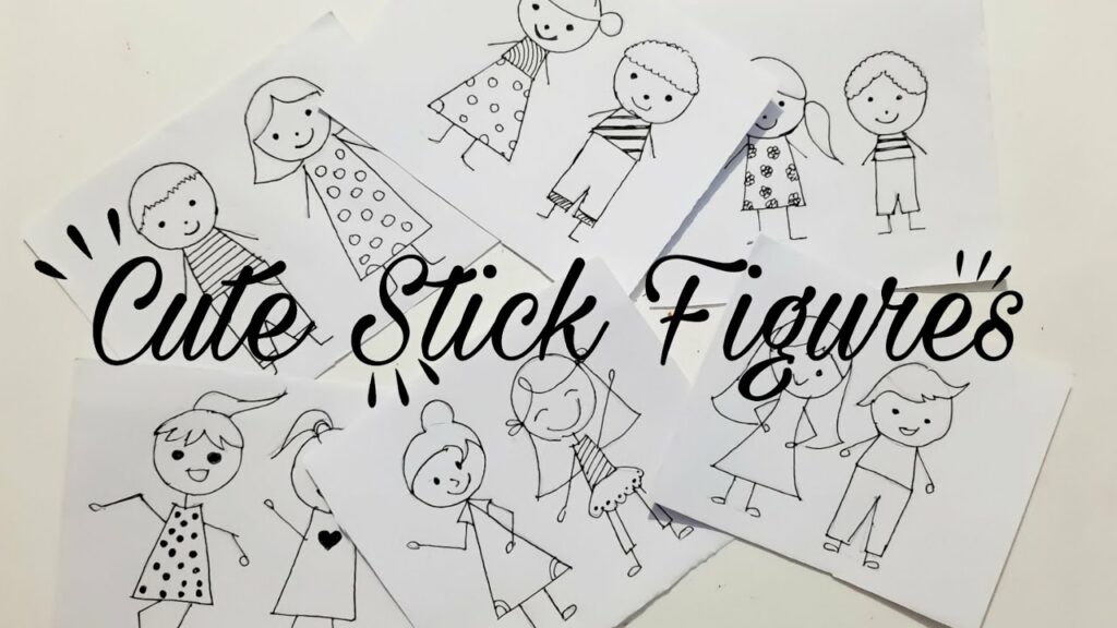 How to Draw Cute Stick Figures | stick figure cartoon | simple easy idea