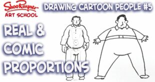 How to draw real or Comic Cartoon Body Proportions 5