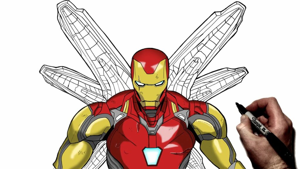 How To Draw Iron Man MK 85 | Step By Step | Marvel