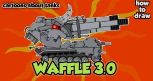 How To Draw Cartoon Tank Waffle 3.0 | HomeAnimations- Cartoons About Tanks