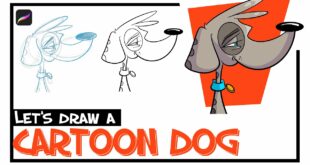 How To Draw Cartoons: Let's Draw a Dog...from Sketch to Finished Design!
