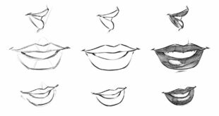 How to Draw Comic Style Female Lips - Step by Step