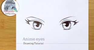How to draw Anime Eyes - Step by Step || Pencil sketch Tutorial for beginners || Manga eyes drawing