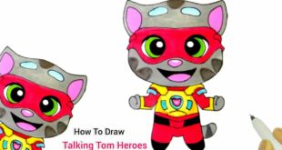 Talking Tom Heroes /Talking Tom Hero Dash | How To Draw Talking Tom Heroes| Cartooning Cute Drawings