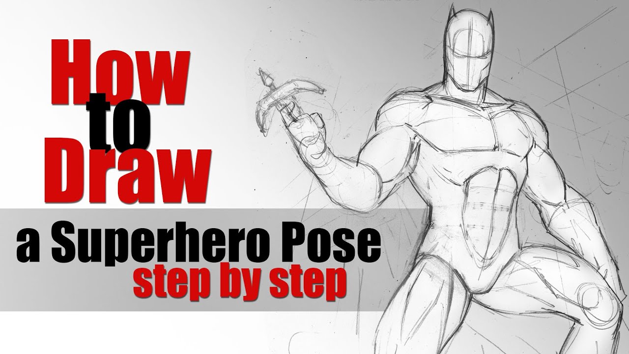Drawing More Superhero Poses for Comics - YouTube