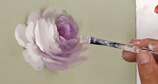 Painting a Beginning Rose with Acrylics