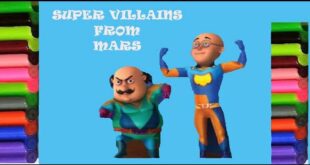 Motu Patlu Drawing: The Superheroes Super villains from mars | Motu Patlu colouring pages #9