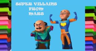Motu Patlu Drawing: The Superheroes Super villains from mars | Motu Patlu colouring pages #9