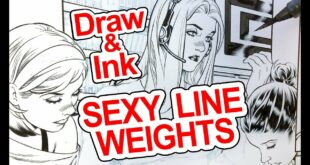 How to ART Draw and Ink Sexy Line Weights Liz Allen Venom Marvel Comics
