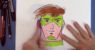 How to Draw a Superhero Face - Easy Level