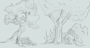 1 how to draw trees and bushes comic book style
