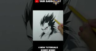 Drawing SSJ4 VEGETA From Dragon Ball Heroes