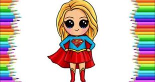 How to Draw Supergirl - Cute DC Comics Superheroes Easy Drawing Lesson