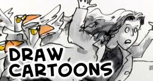 How to draw Cartoons with Grey Scale Watercolour