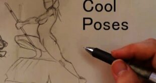Pencil drawing lesson:  Draw cool poses for comics and Manga