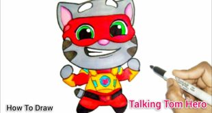Talking Tom Heroes - Friendship is a Superpower | How To Draw Talking Tom From Talking Tom Heroes