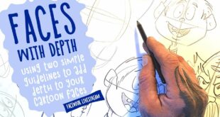 How To Draw Cartoon Faces With Depth Using Two Simple Guidelines